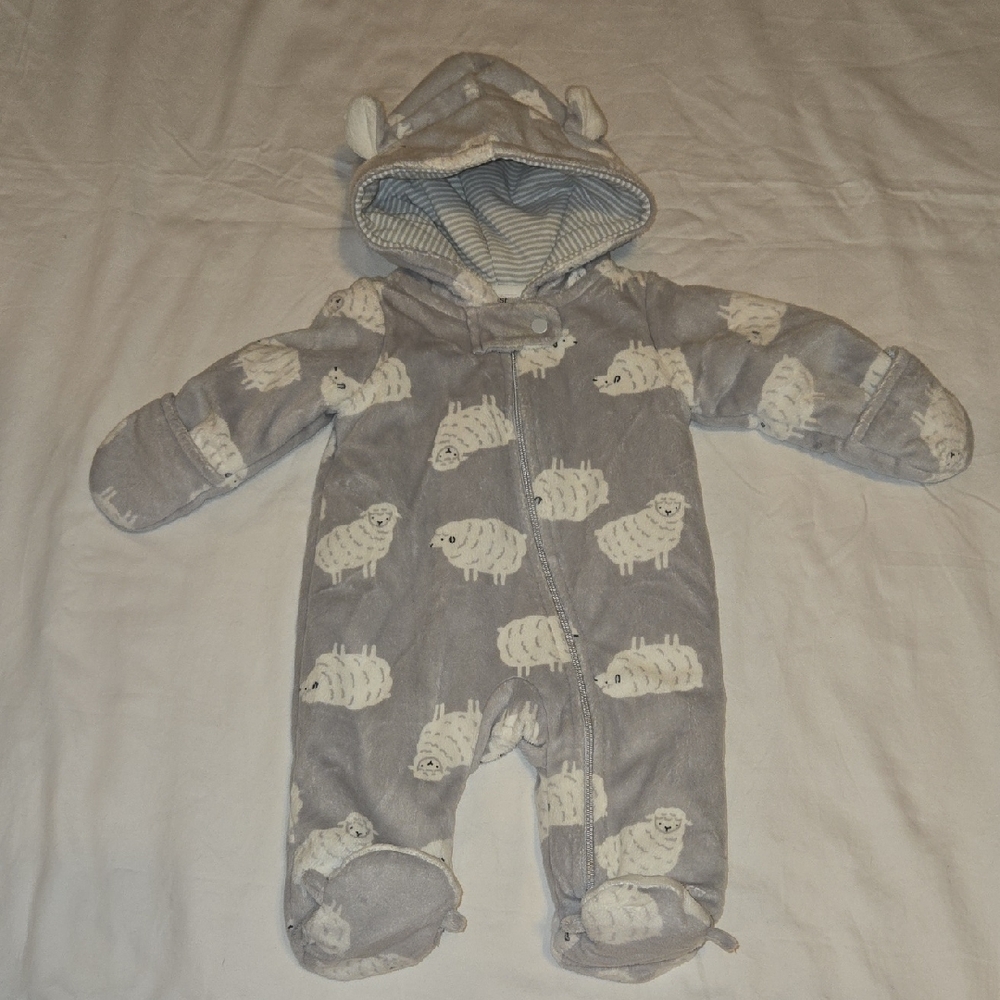 Carter's Gray Sheep Print Footie